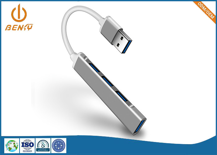 Συνδετήρας USB που επεξεργάζεται το αργίλιο Shell 6 σε 1 ελλιμενίζοντας πλήμνη προσαρμοστών USB Multiport σταθμών στη μηχανή